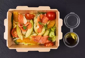 Салат с семгой и апельсином